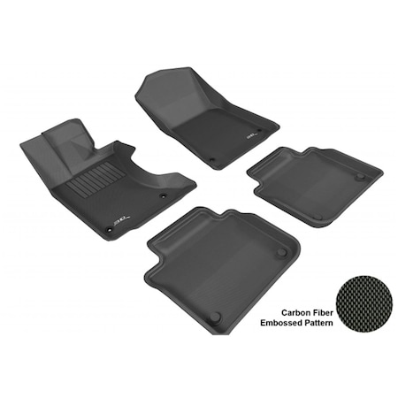 3D Maxpider LEXUS GS350 2013-2014 KAGU BLACK R1 R2 AWD ONLY Floor Mat L1LX03001509